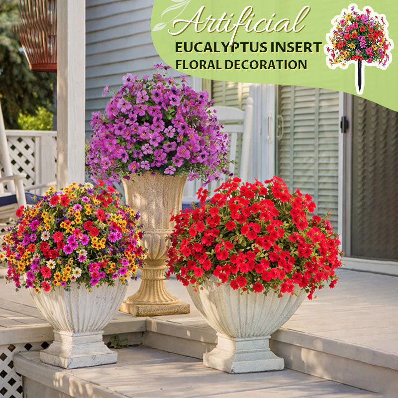 🌸LIMITED TIME SALE 50% OFF🌸Artificial Eucalyptus and Violet Ground-Insert Floral Decoration