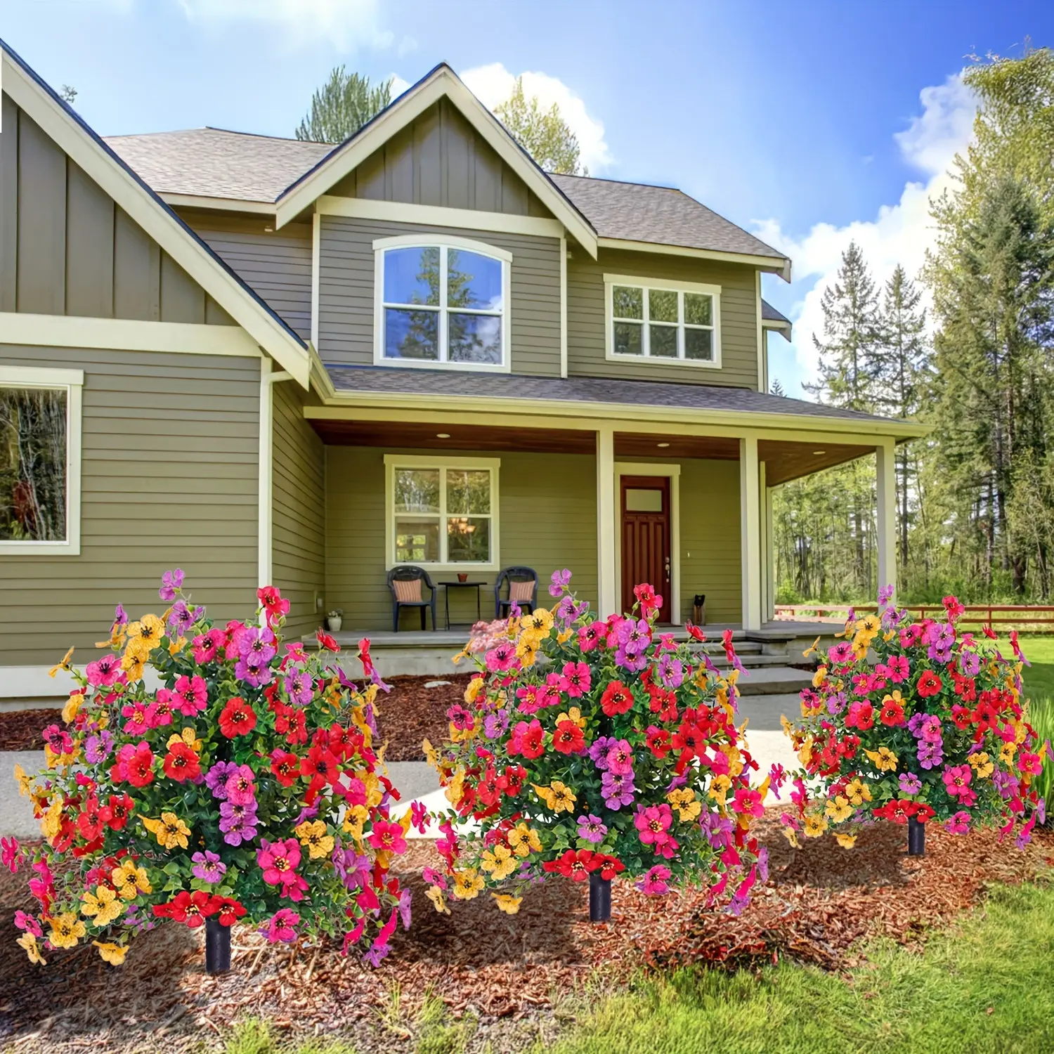 🌸LIMITED TIME SALE 50% OFF🌸Artificial Eucalyptus and Violet Ground-Insert Floral Decoration - Image 13