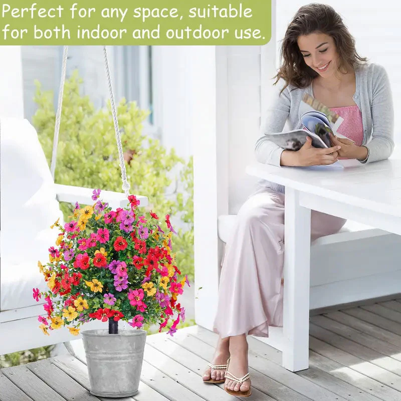 🌸LIMITED TIME SALE 50% OFF🌸Artificial Eucalyptus and Violet Ground-Insert Floral Decoration - Image 4