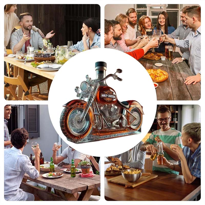 Creative Motorcycle Glass Wine Bottle - Image 7