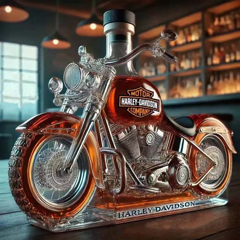 Creative Motorcycle Glass Wine Bottle - Image 8